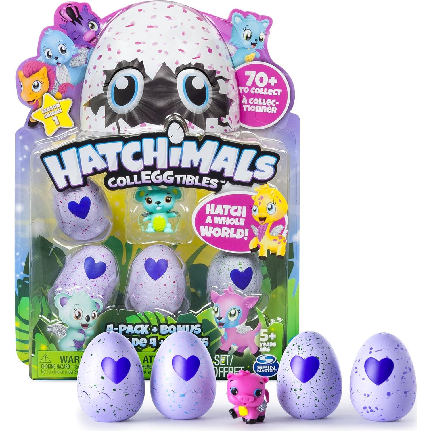 Hatchimals CollEGGtibles Paquete de 4 + Bonificación Spin Master