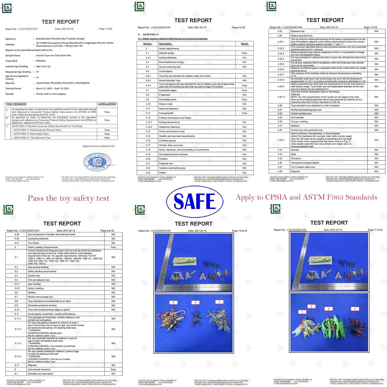 Figuras de Insectos de Juguete Pinowu - 24 Piezas 5-10 cm