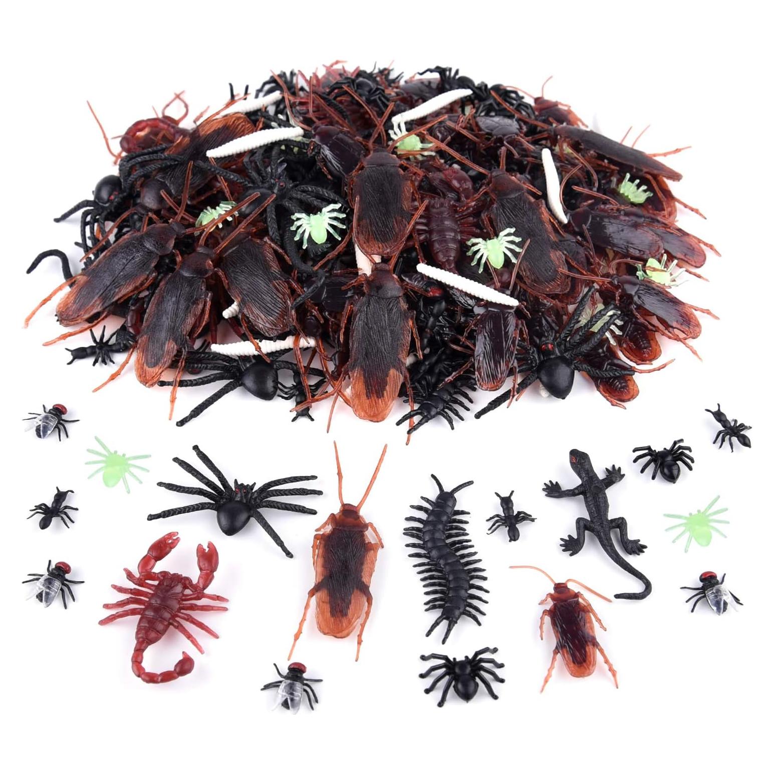 Juguetes de Broma Insectos Plásticos ASTARON 210 Pcs Halloween