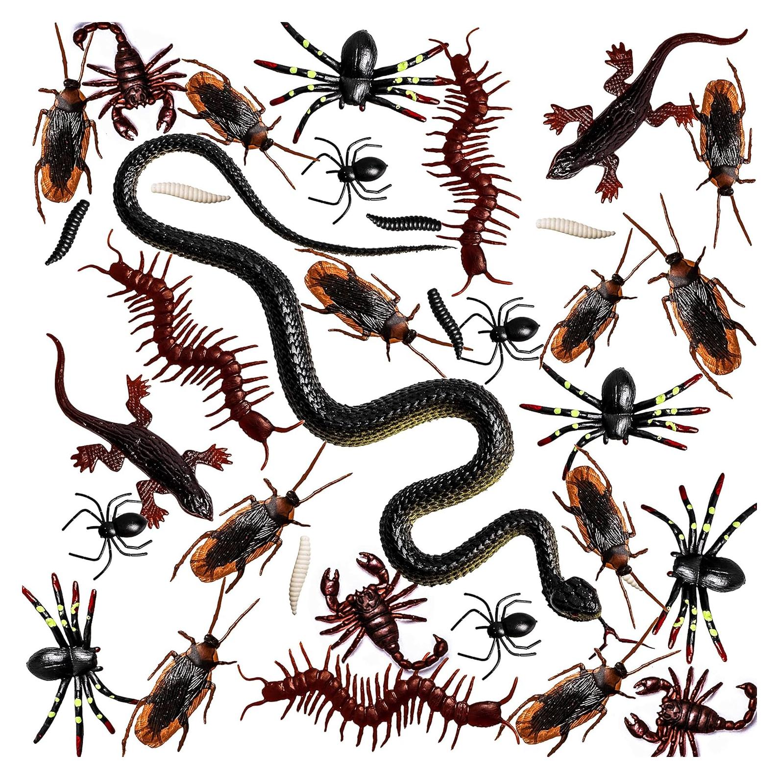 148 Piezas Bichos de Plástico Whaline para Halloween