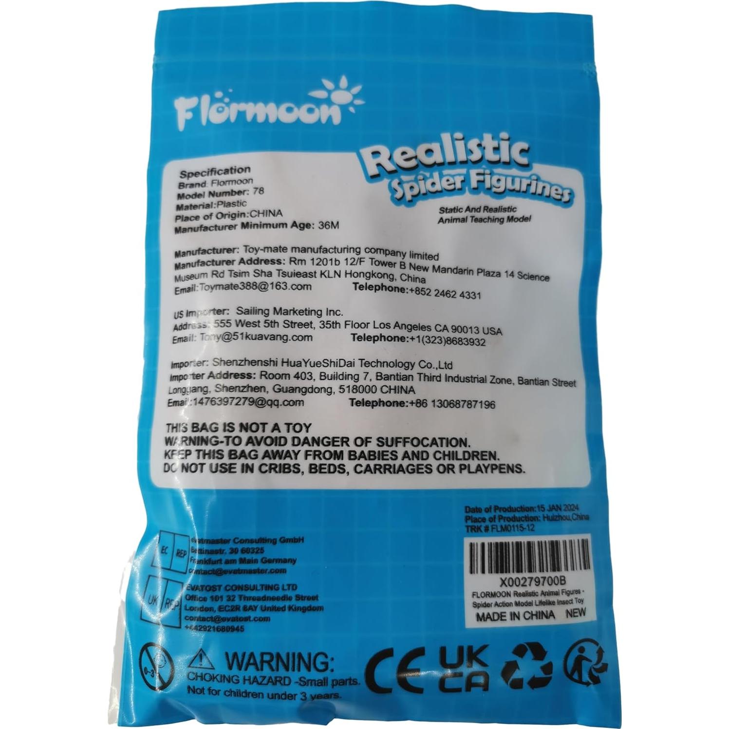 Set de Figuras de Animales Realistas FLORMOON - 18 Piezas