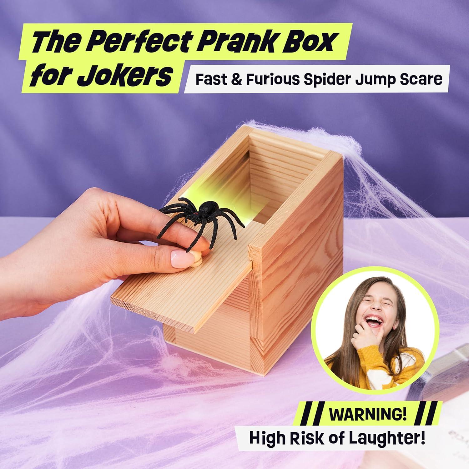 Caja de Broma de Araña Original FunFamz - Juguete Divertido