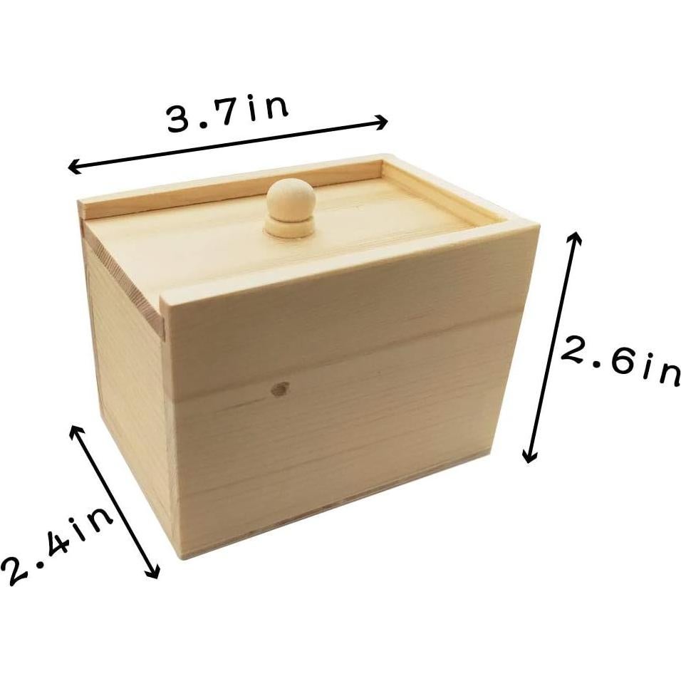 Caja de broma de araña Rtudan - Juguete de madera 9.4x6.1x6.6 cm