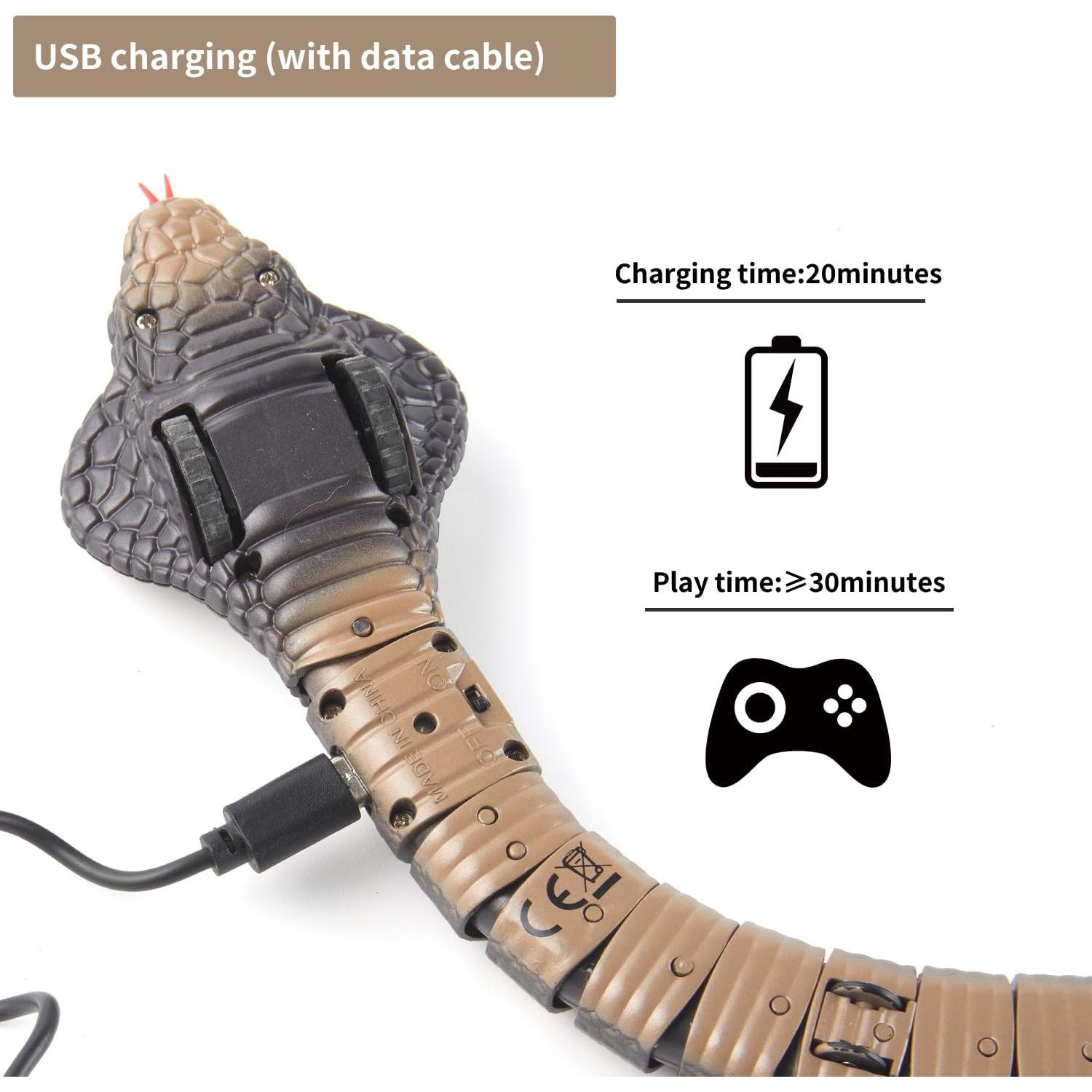 Juguete de Serpiente RC AMCHSURI Recargable USB 22cm