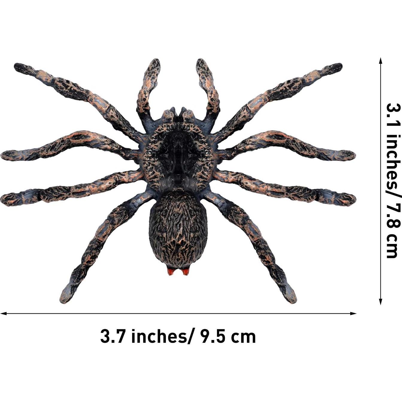 4 Piezas Araña Realista de Plástico Skylety 9.4cm Juguete