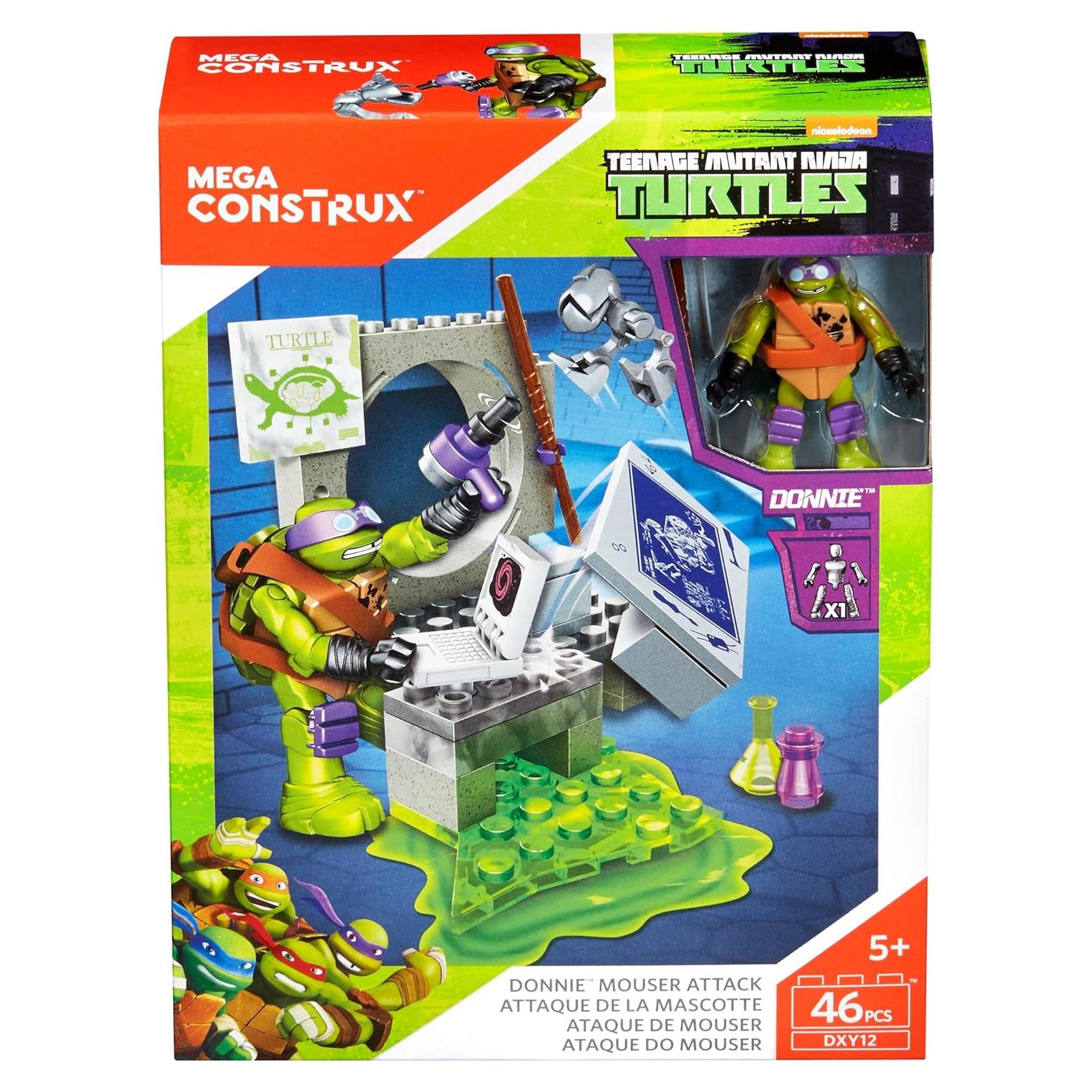 Mega Construx Tortugas Ninja Donnie Ataque de Mouser 113g