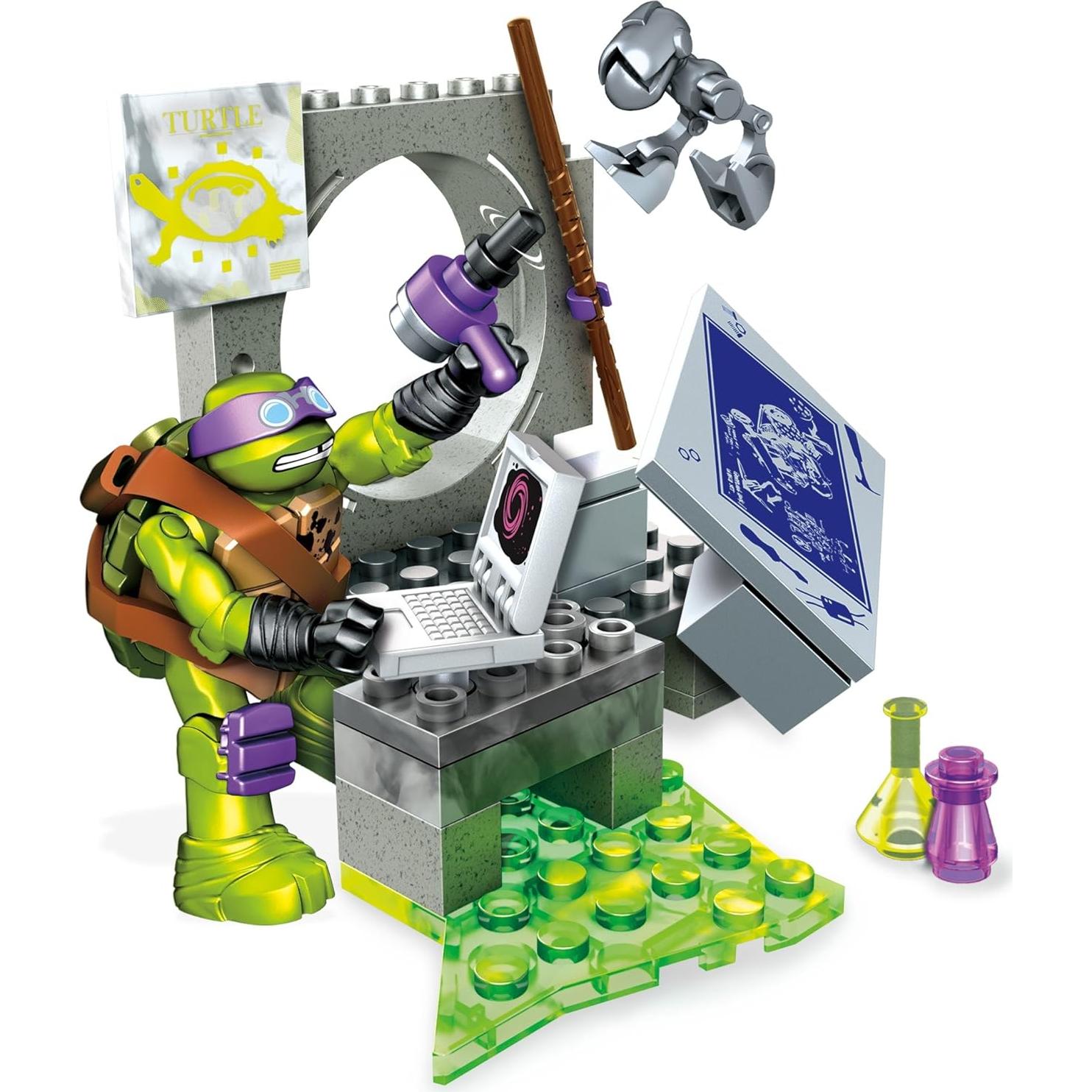 Mega Construx Tortugas Ninja Donnie Ataque de Mouser 113g
