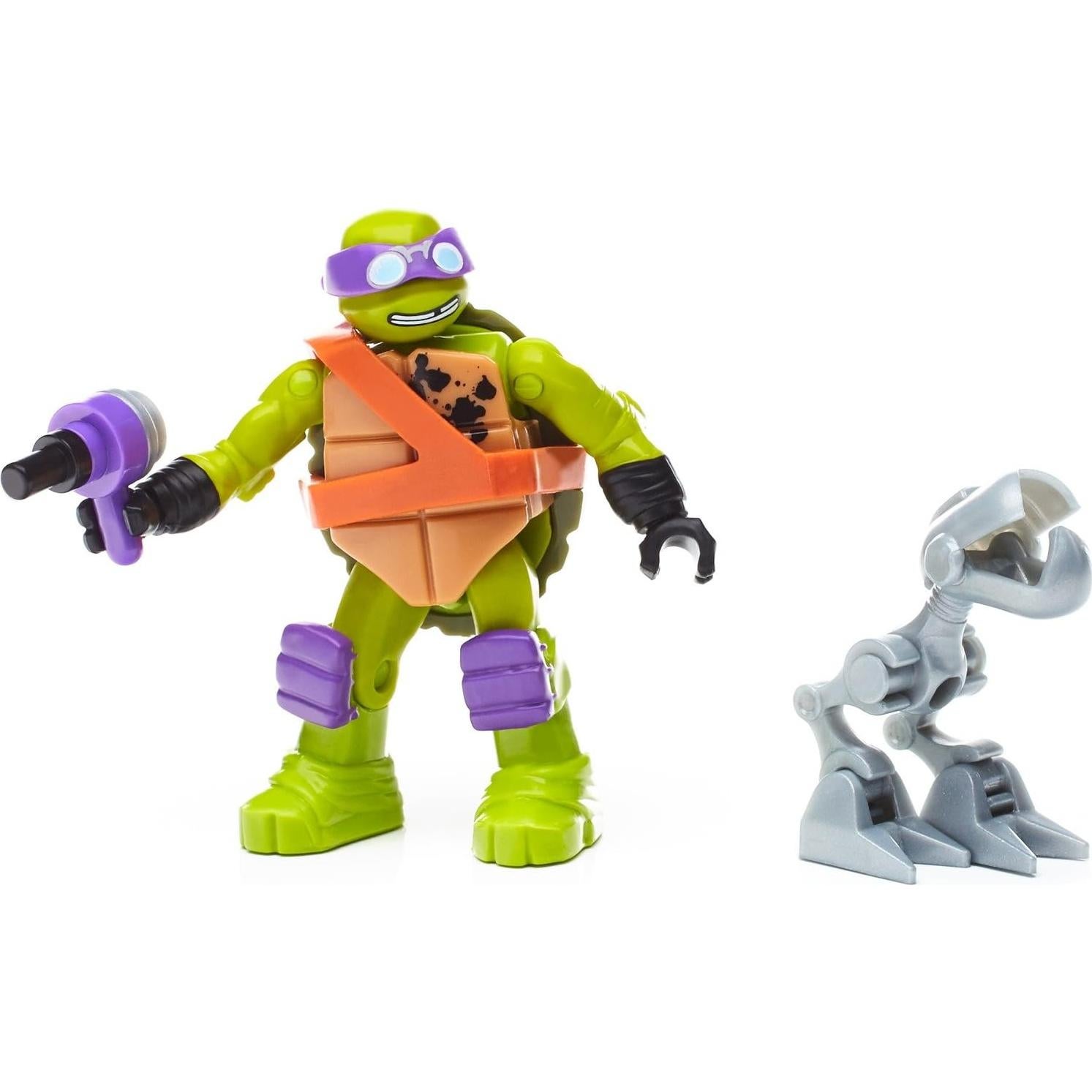 Mega Construx Tortugas Ninja Donnie Ataque de Mouser 113g