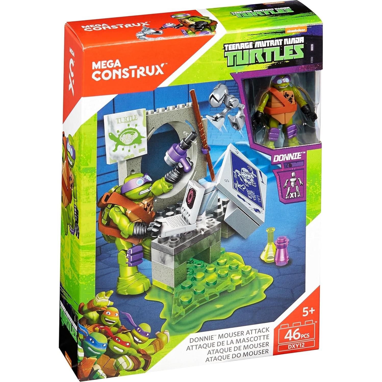 Mega Construx Tortugas Ninja Donnie Ataque de Mouser 113g