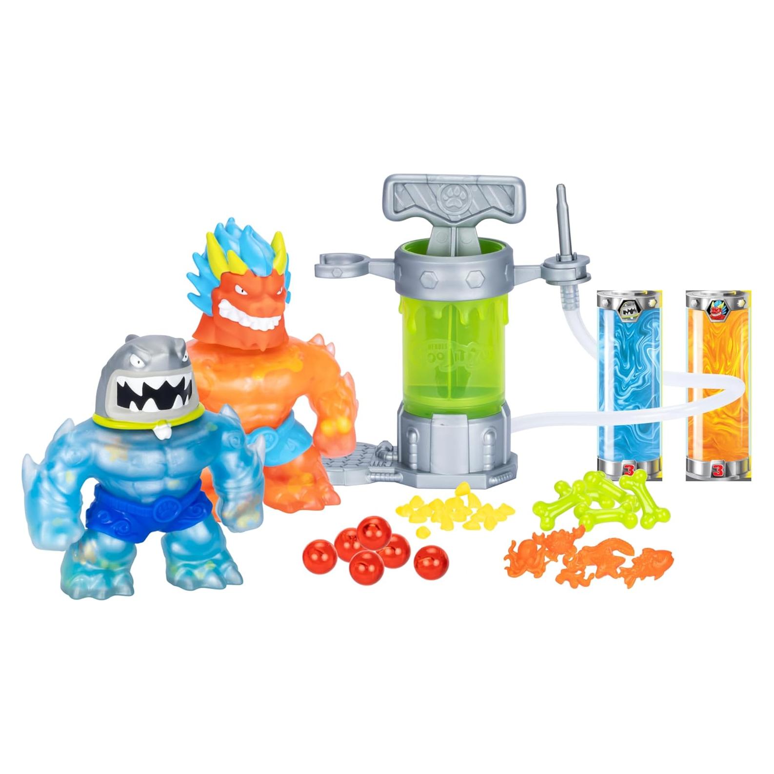 Paquete de Creación de Héroes Goo Jit Zu 2-Pack Blazagon y Thrash