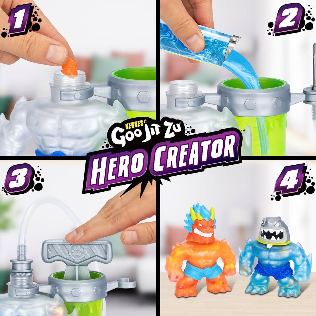 Paquete de Creación de Héroes Goo Jit Zu 2-Pack Blazagon y Thrash