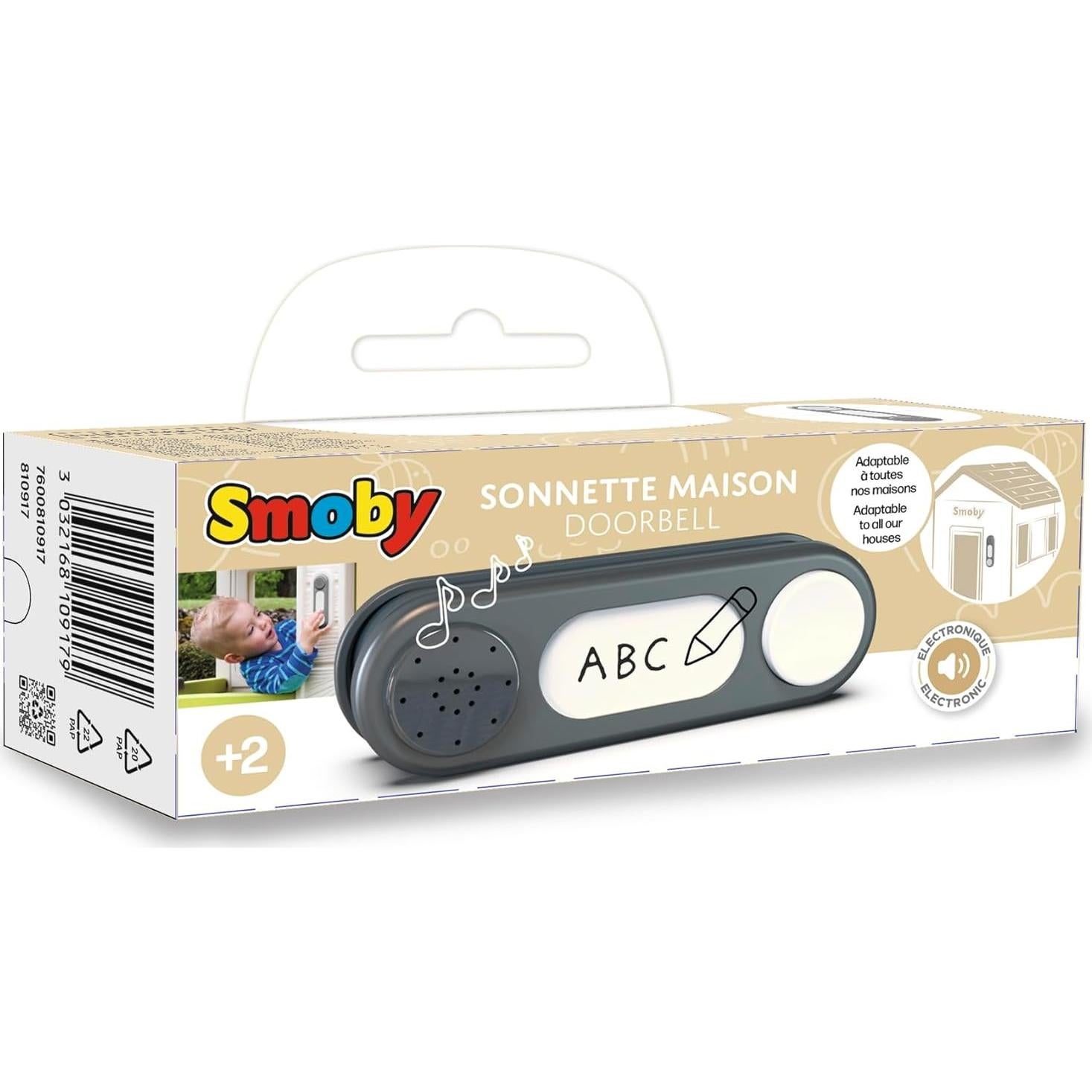 Timbre Electrónico Smoby Gris - Accesorio Jardín para Niños 2+