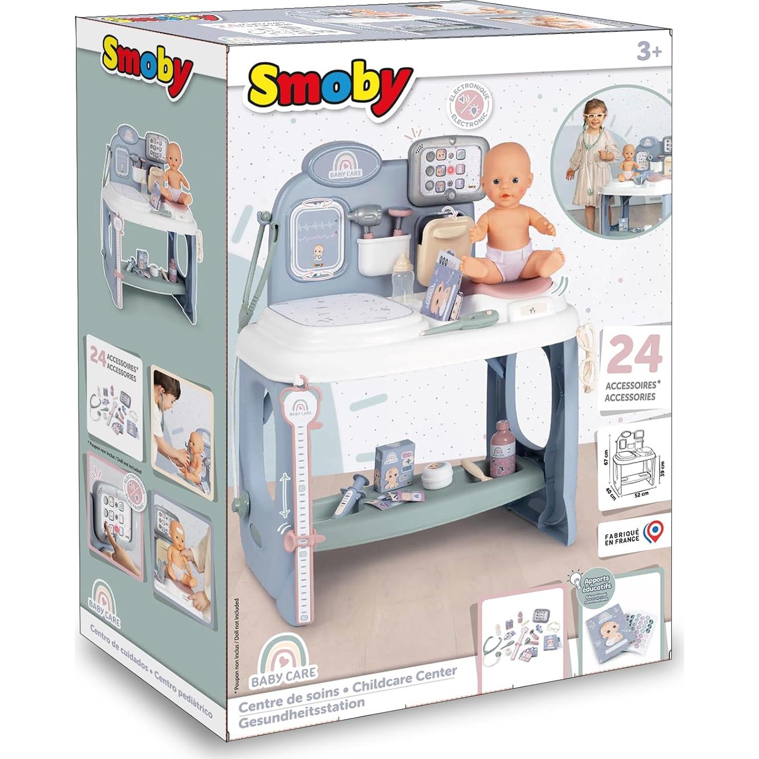 Centro de Cuidado Infantil Smoby - Juego de Doctor 24 Piezas