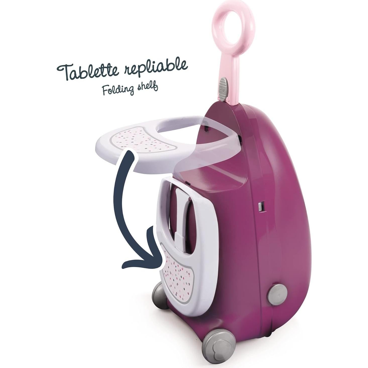 Carrito para Muñecas Smoby Púrpura con Cuna y Comedor