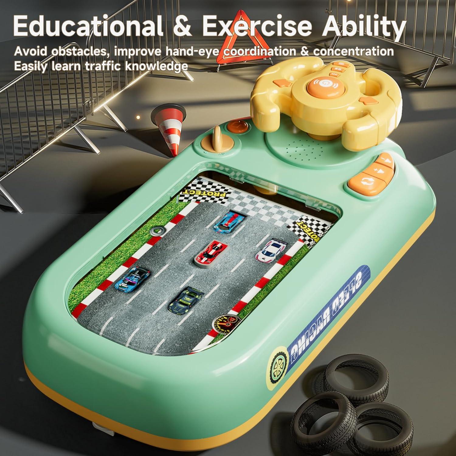 Volante de Aventura LFACHTER para Niños 3+ con Música y Sonido