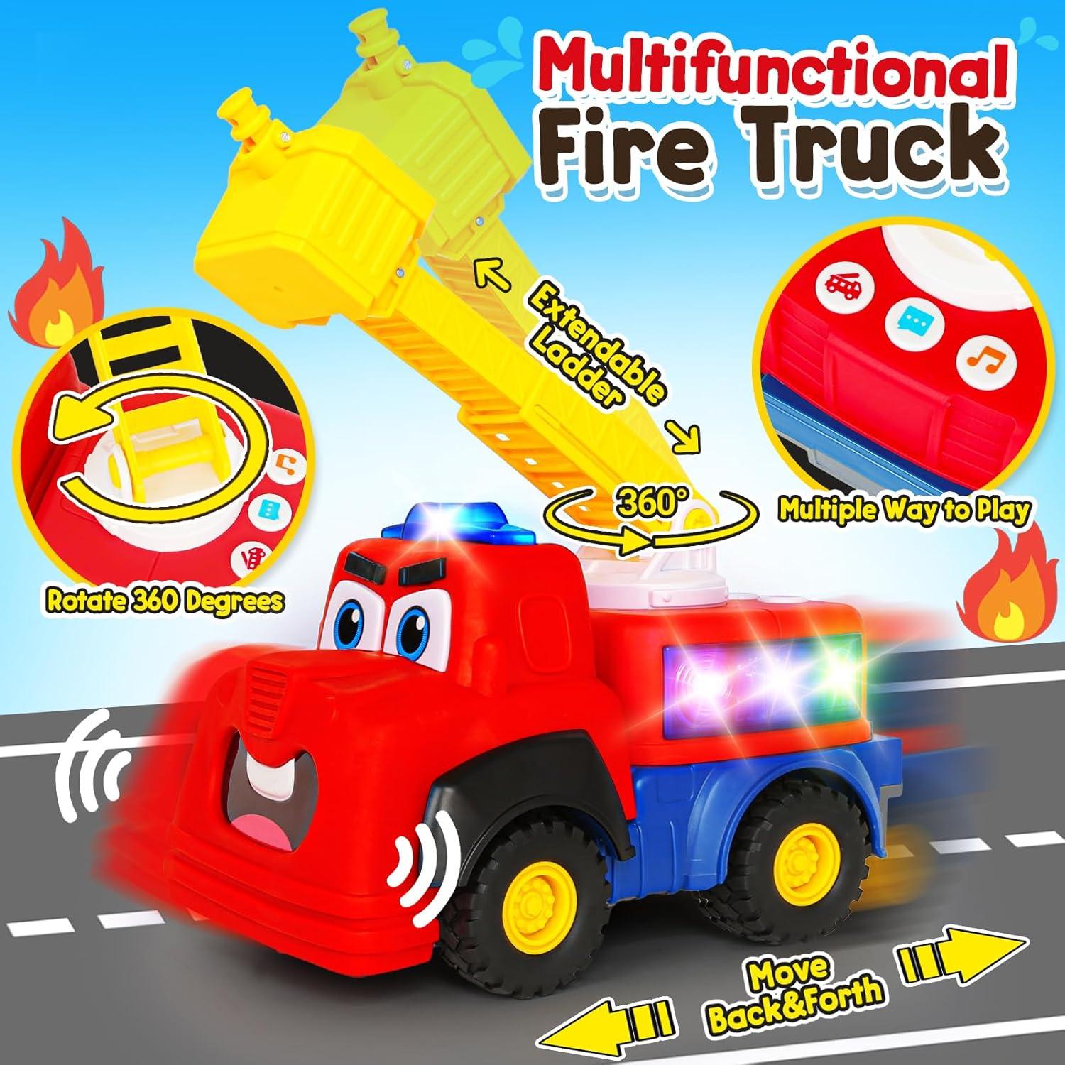 Camión de Bomberos Hablante Hieoby 22.86x11.43cm 0.85kg