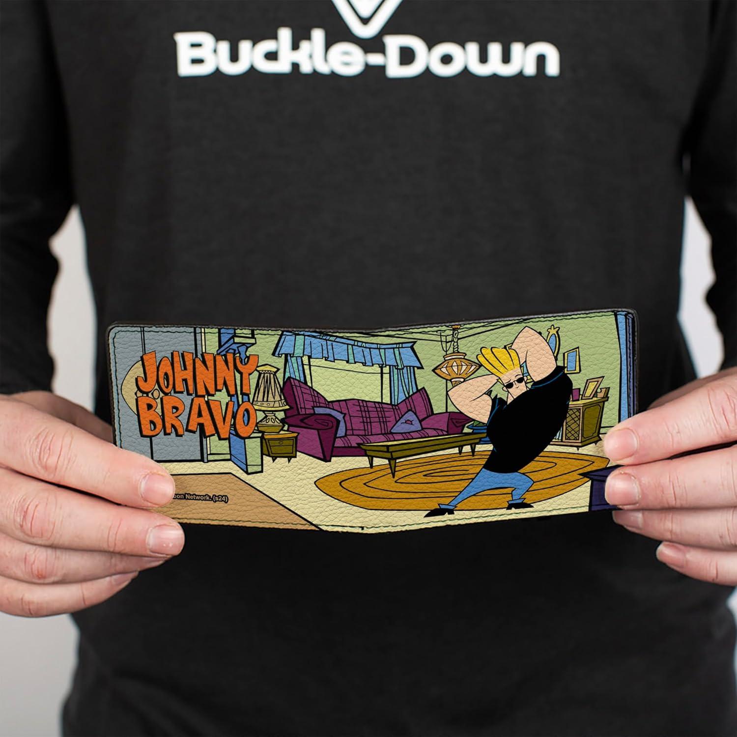 Cartera Bifold Johnny Bravo de Cuero Vegano - Buckle-Down