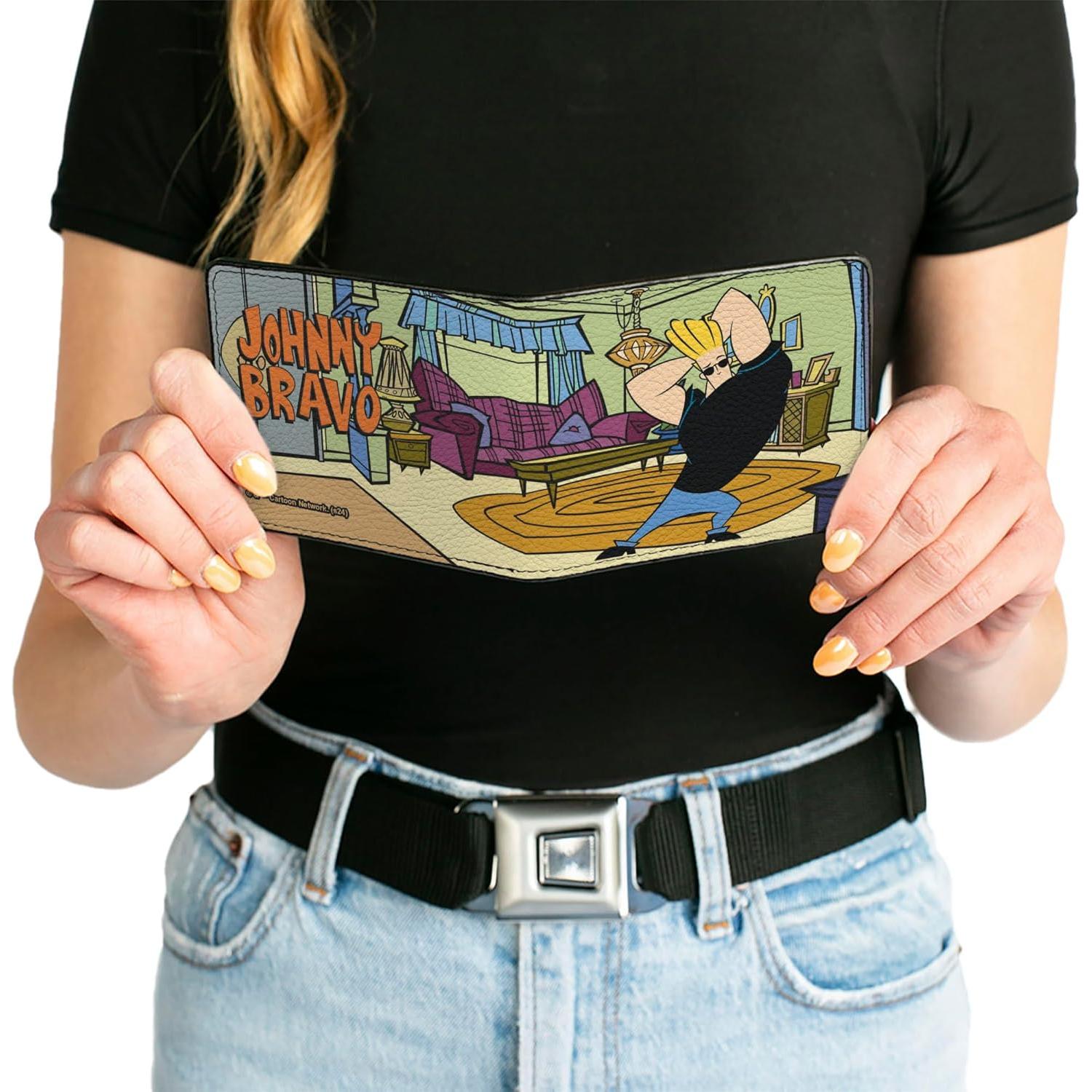 Cartera Bifold Johnny Bravo de Cuero Vegano - Buckle-Down