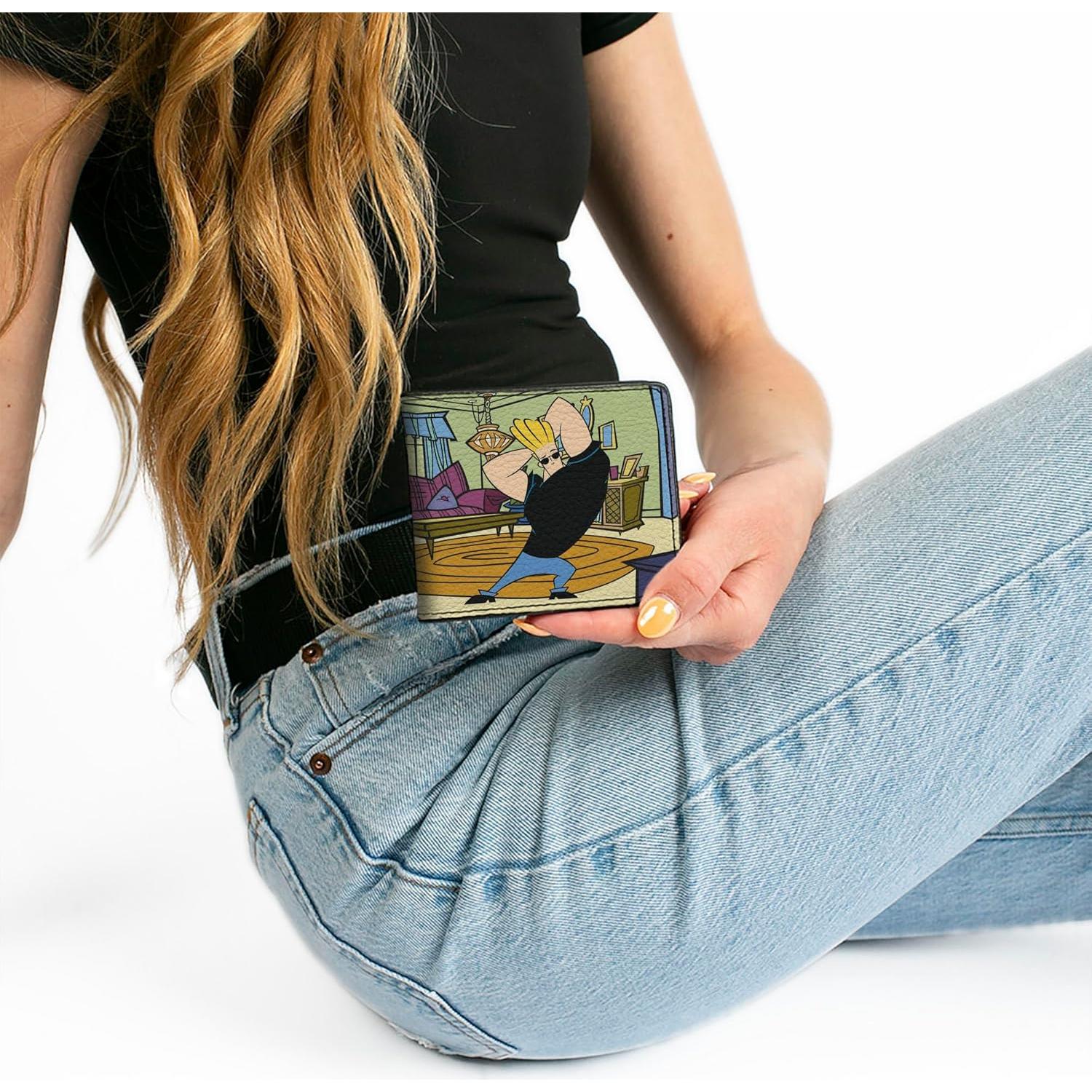 Cartera Bifold Johnny Bravo de Cuero Vegano - Buckle-Down