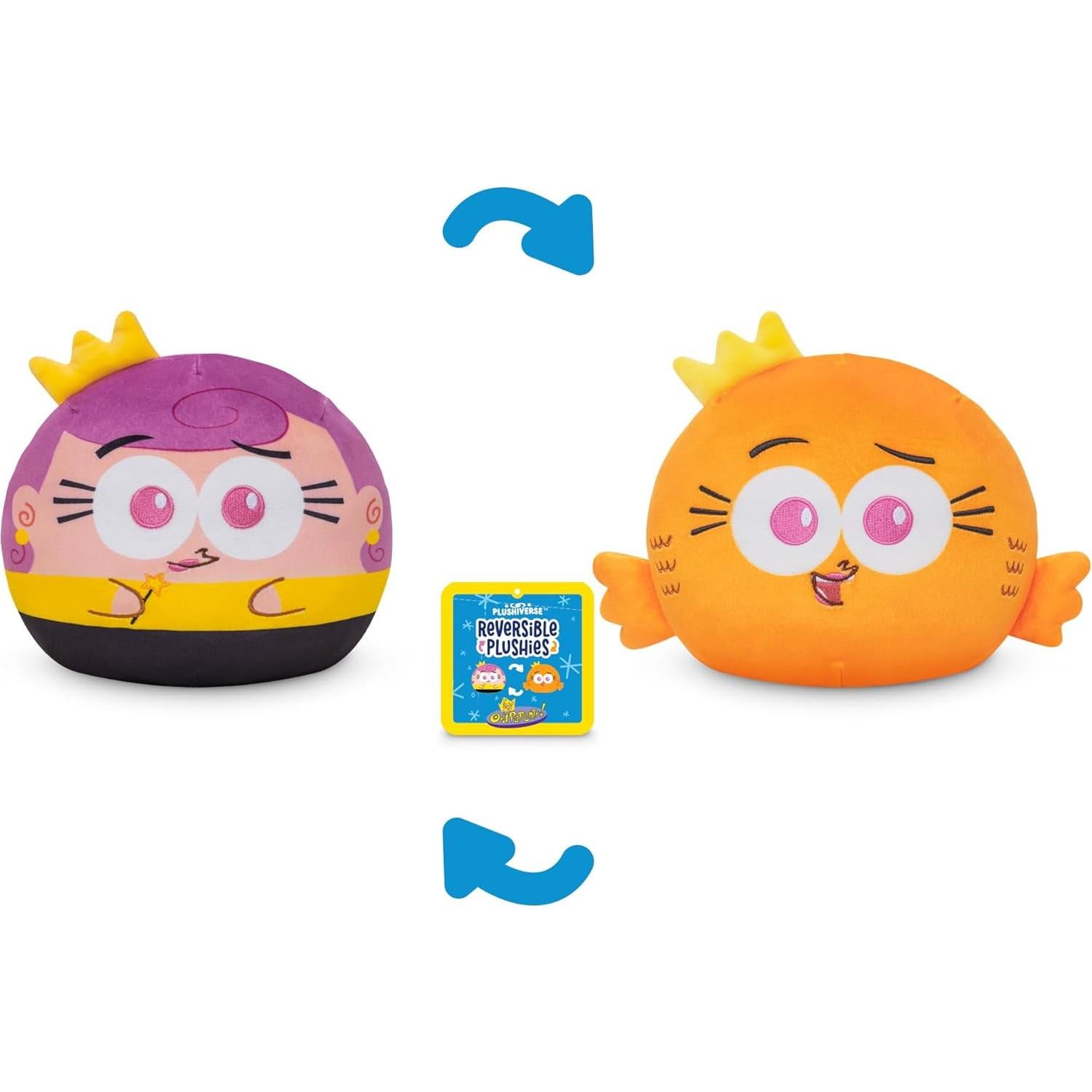 Peluche Reversible TeeTurtle Wanda El Padrino Mágico 15 cm