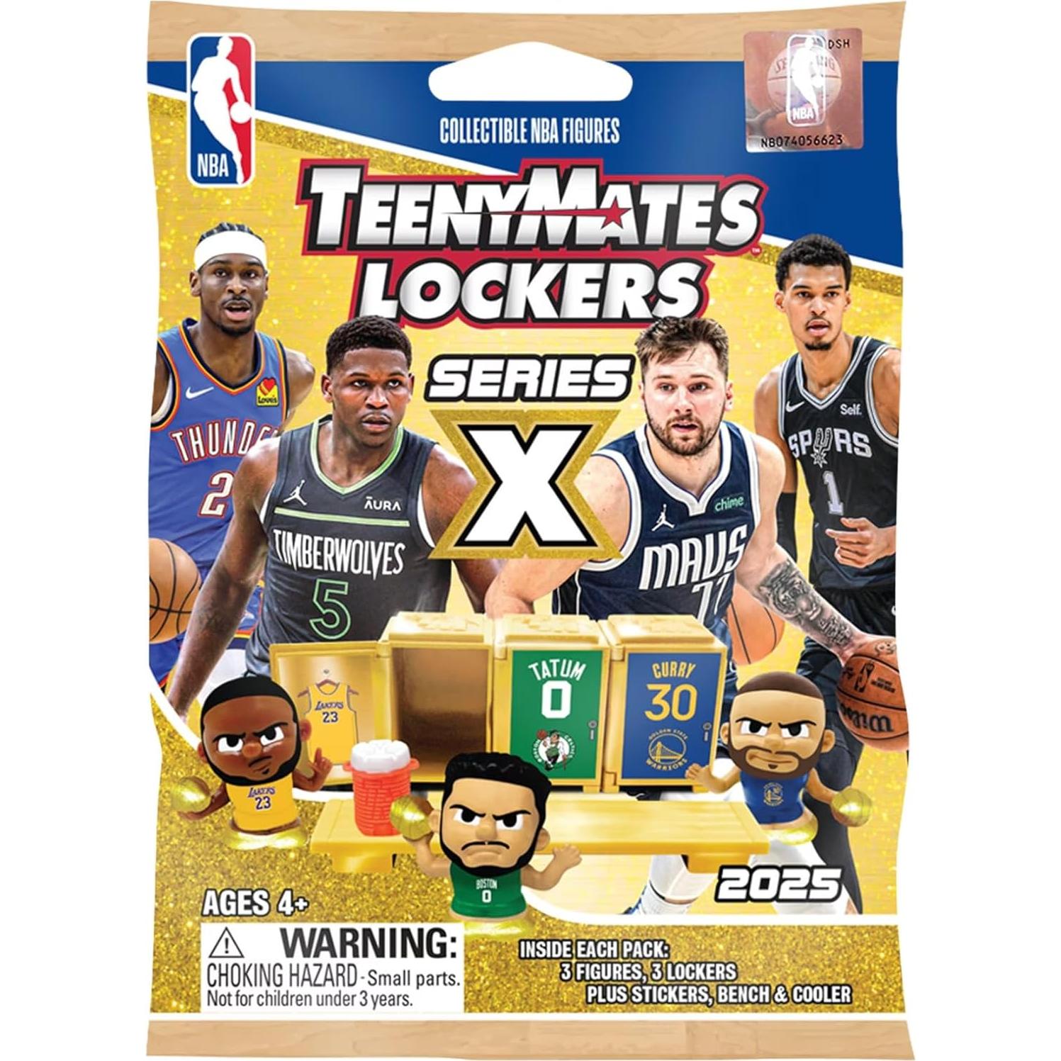 Figuras de Baloncesto TeenyMates Party Animal 2025 - 3 Figuras y Lockers