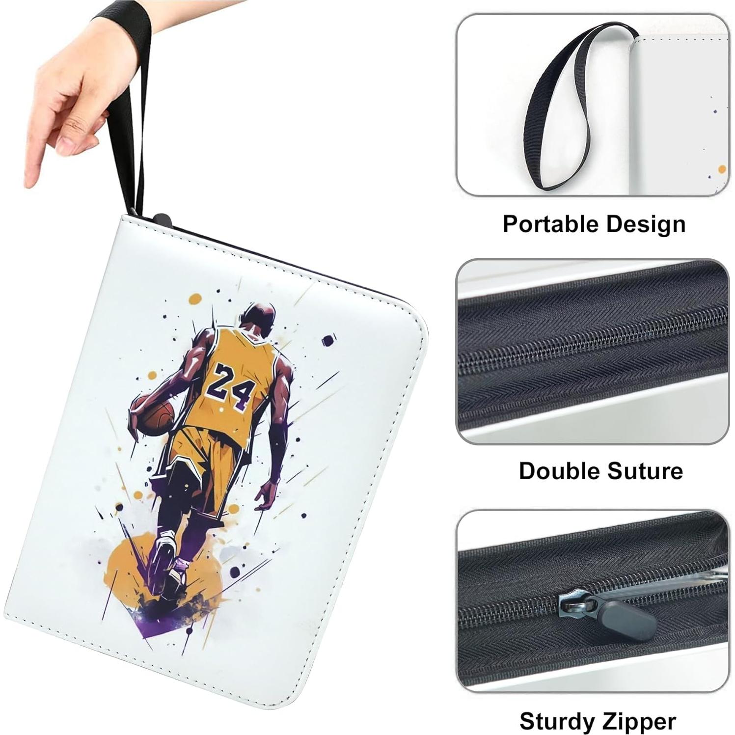 Carpeta de Tarjetas de Baloncesto WTVIDAS 400 Bolsillos Impermeable