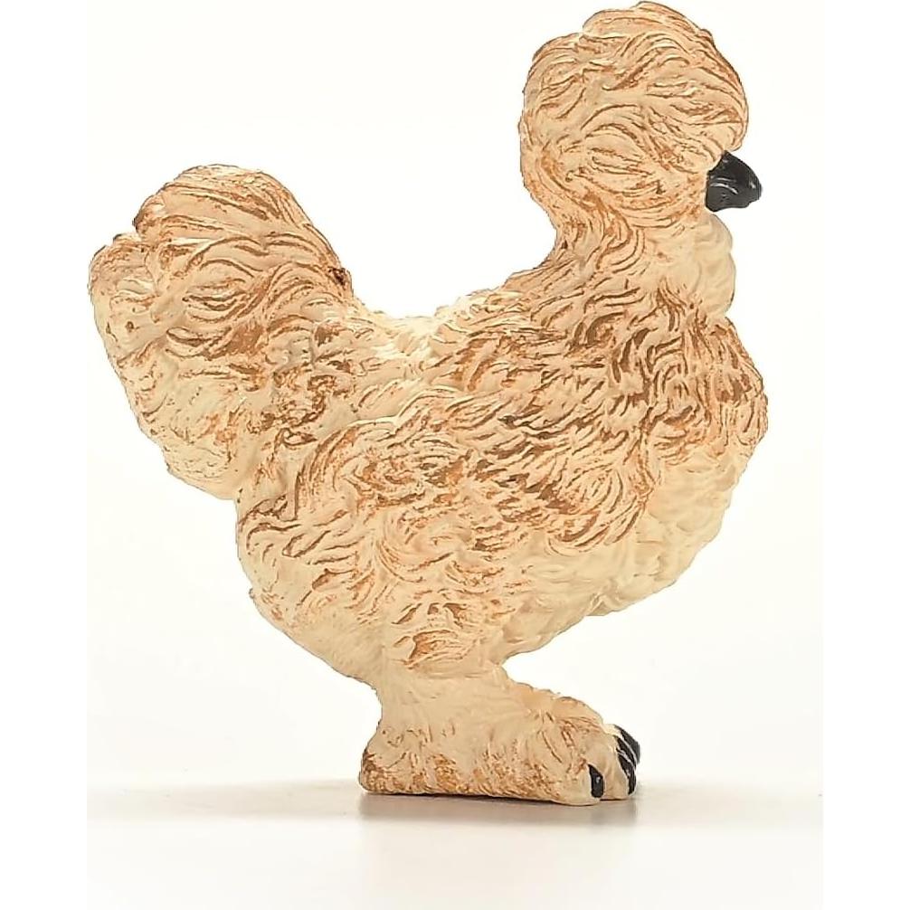 Figura de Pollo Silkie Schleich 14891 - Juguete Realista 5.7 cm