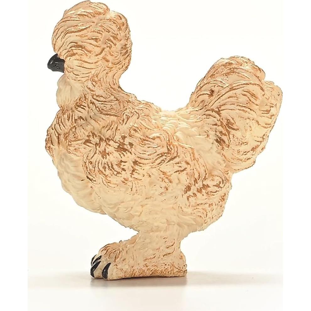 Figura de Pollo Silkie Schleich 14891 - Juguete Realista 5.7 cm