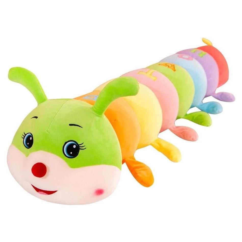 Peluche gigante oruga multicolor AOQI 70 cm suave y lindo