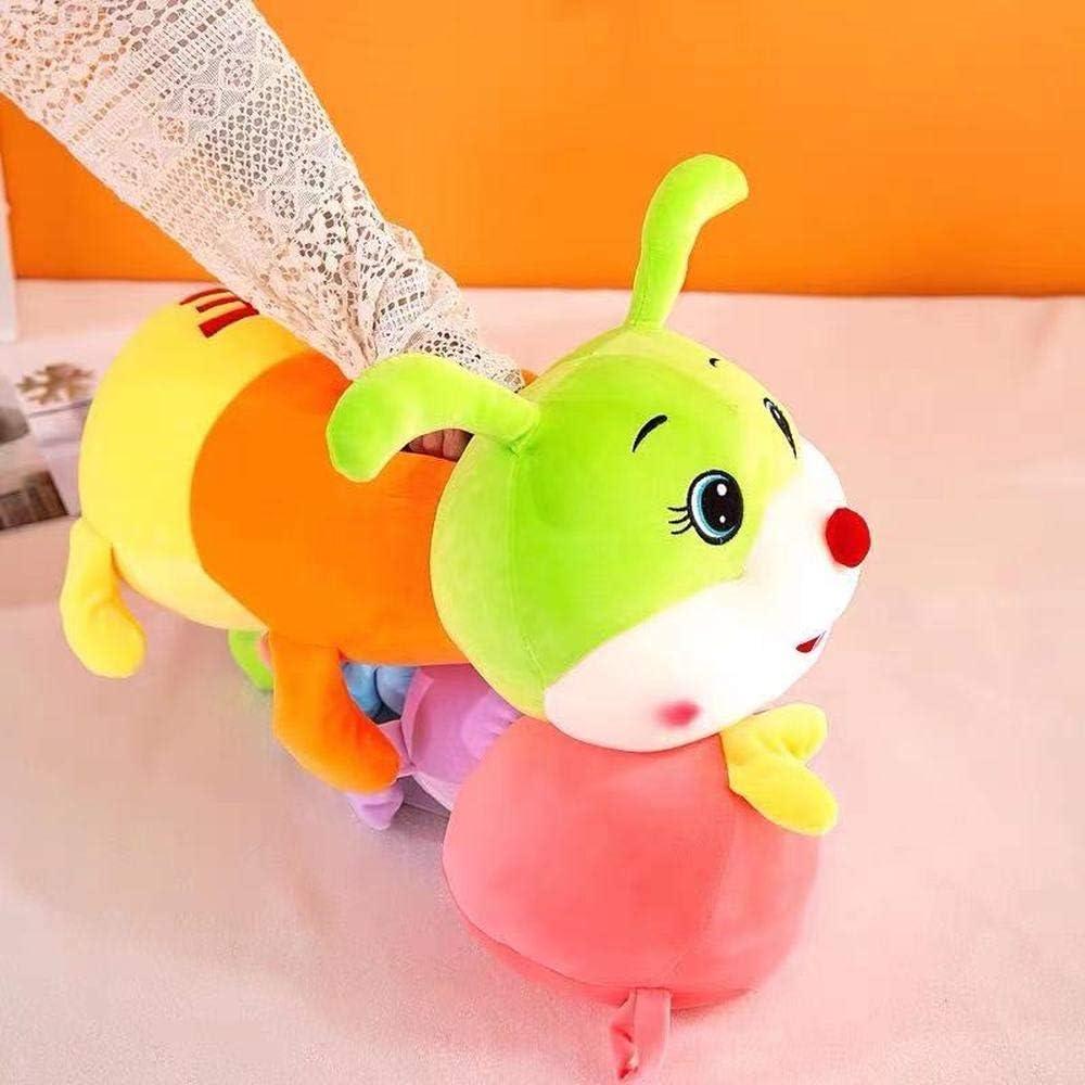 Peluche gigante oruga multicolor AOQI 70 cm suave y lindo