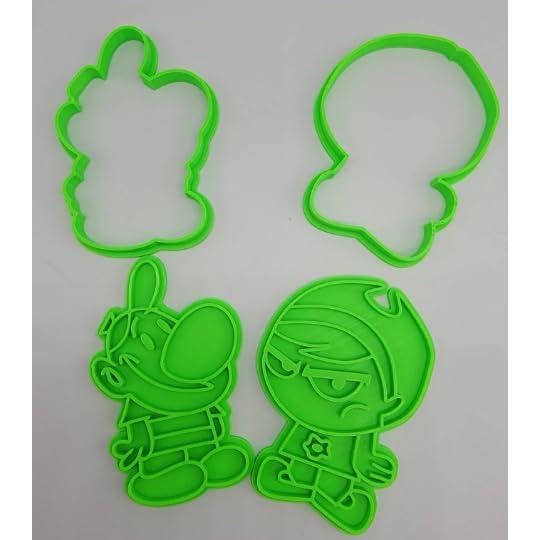 Cortador y Sello de Galletas Grim y Mandy 3D - 10.16 cm