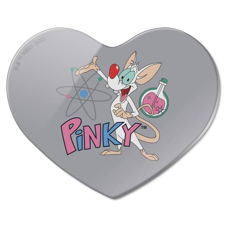 Imán de Nevera Acrílico Corazón Pinky y el Cerebro