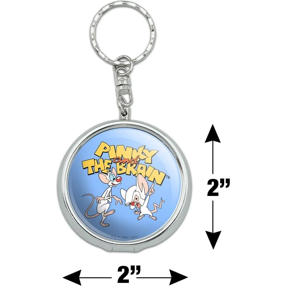 Cenicero de Viaje Pinky y Cerebro - Metal Cromado Portátil