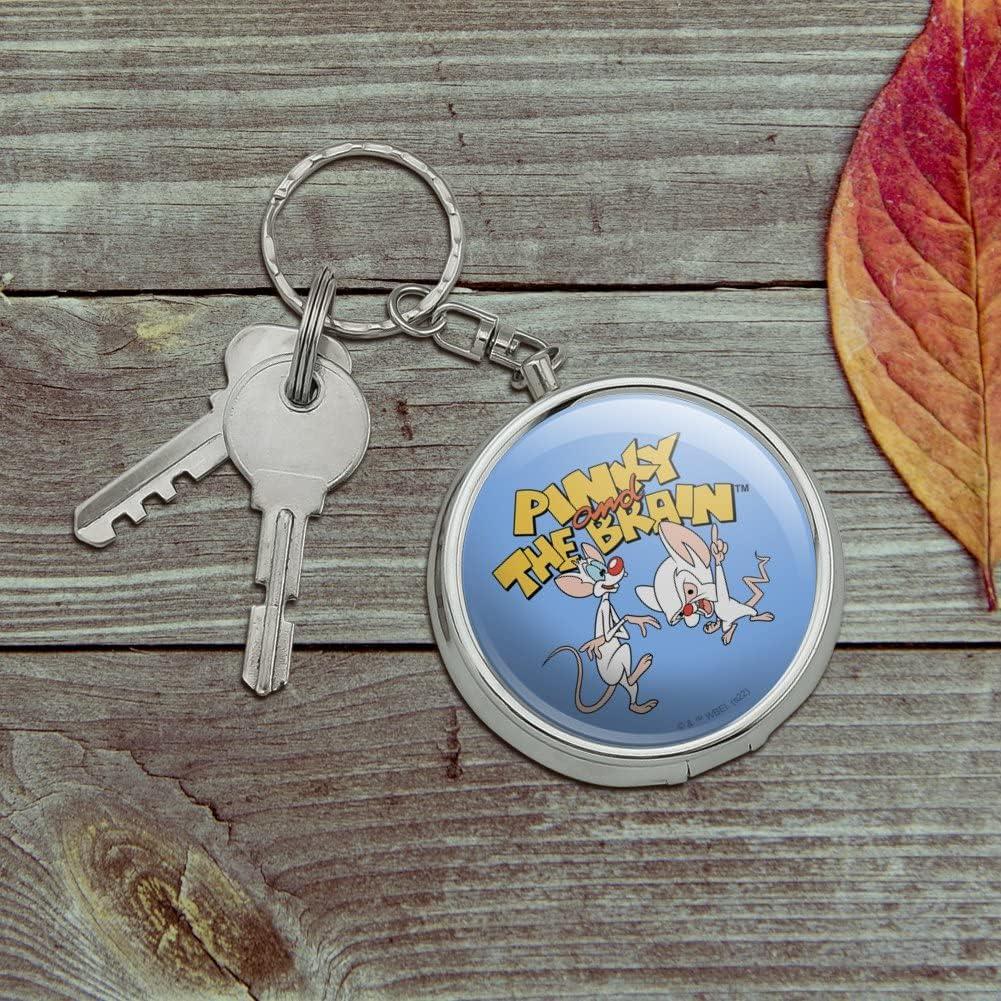 Cenicero de Viaje Pinky y Cerebro - Metal Cromado Portátil