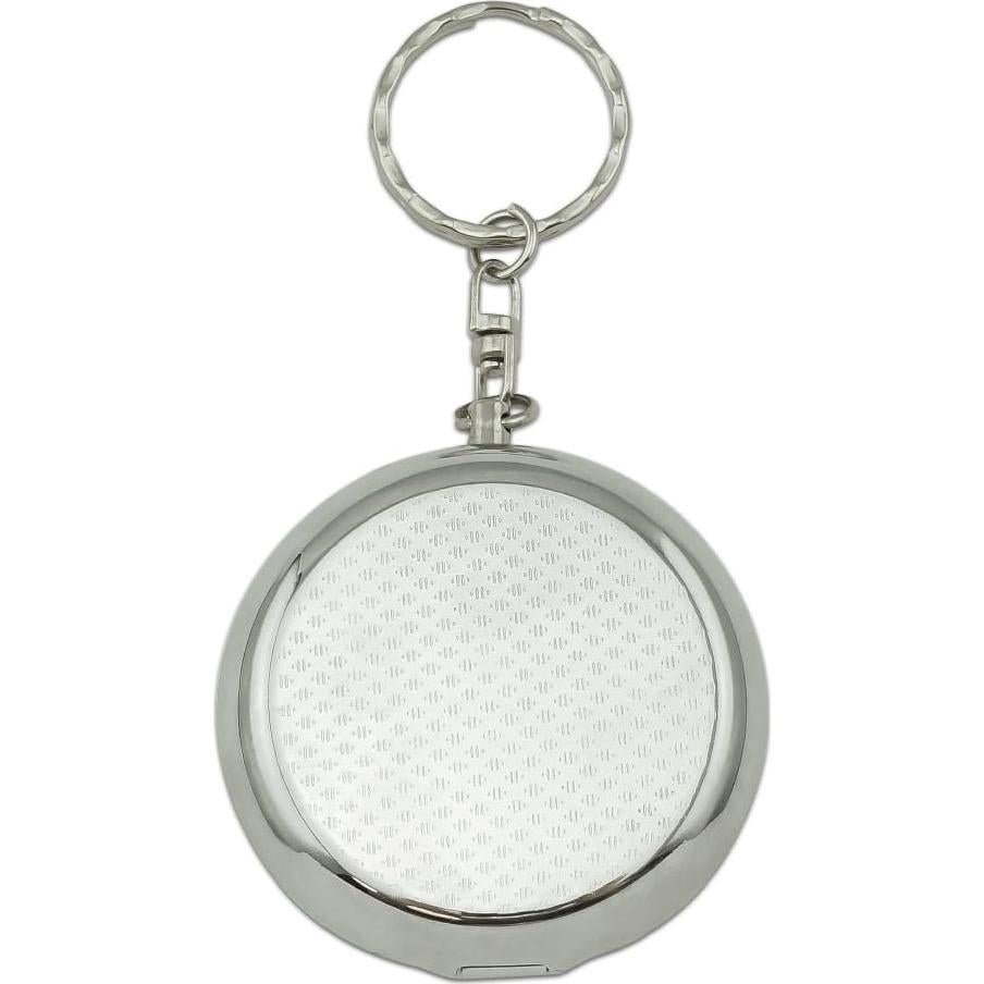 Cenicero de Viaje Pinky y Cerebro - Metal Cromado Portátil