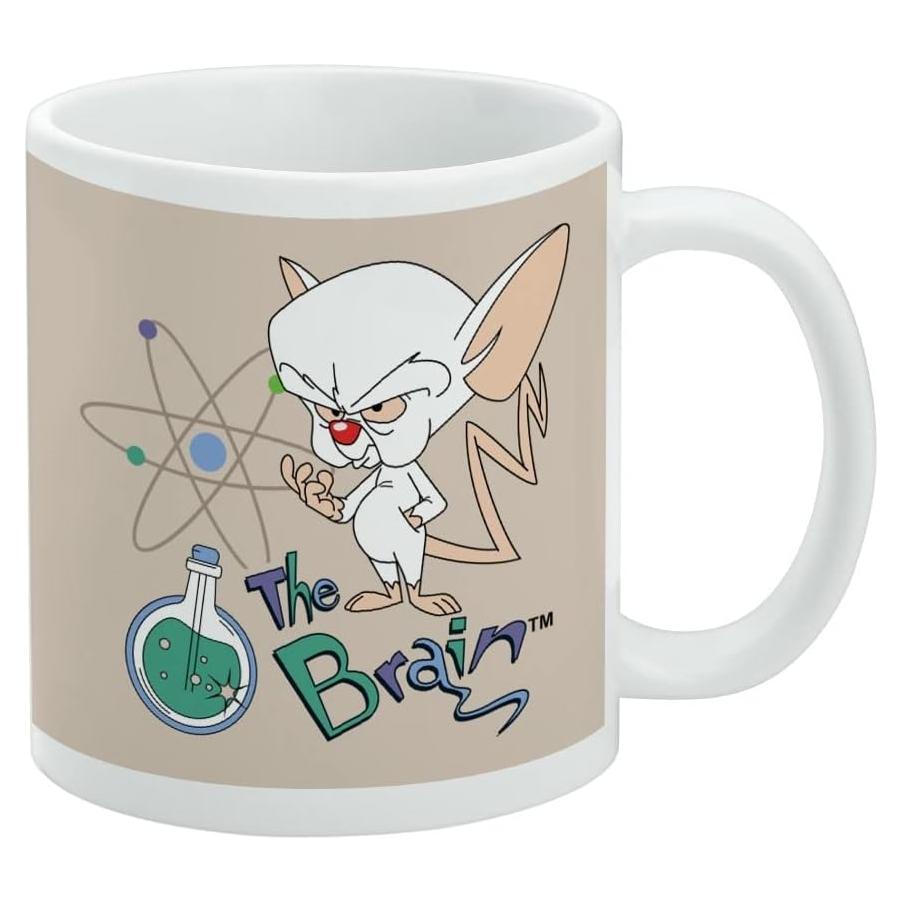Taza de Cerámica Pinky y el Cerebro 311ml Blanca