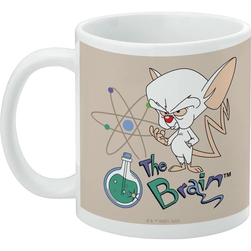 Taza de Cerámica Pinky y el Cerebro 311ml Blanca