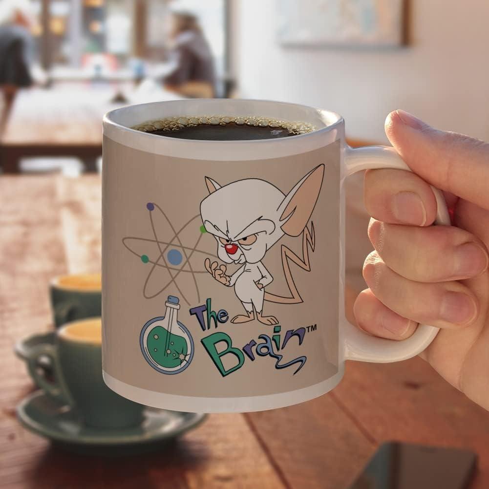 Taza de Cerámica Pinky y el Cerebro 311ml Blanca