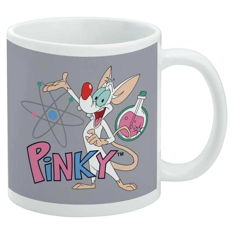 Taza de Cerámica Pinky y el Cerebro 11oz (311ml) Blanca