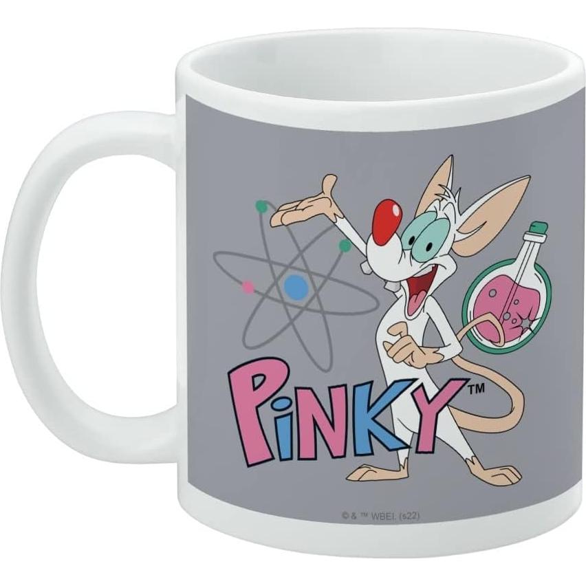 Taza de Cerámica Pinky y el Cerebro 11oz (311ml) Blanca