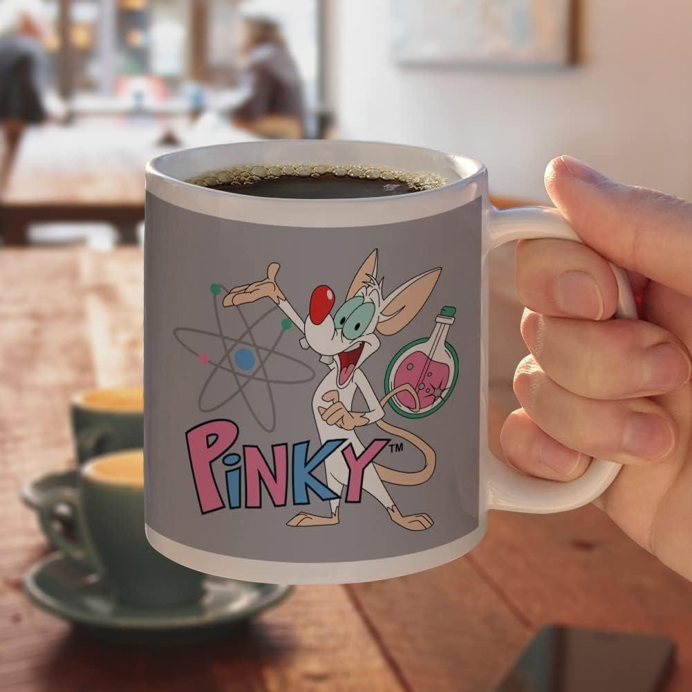 Taza de Cerámica Pinky y el Cerebro 11oz (311ml) Blanca