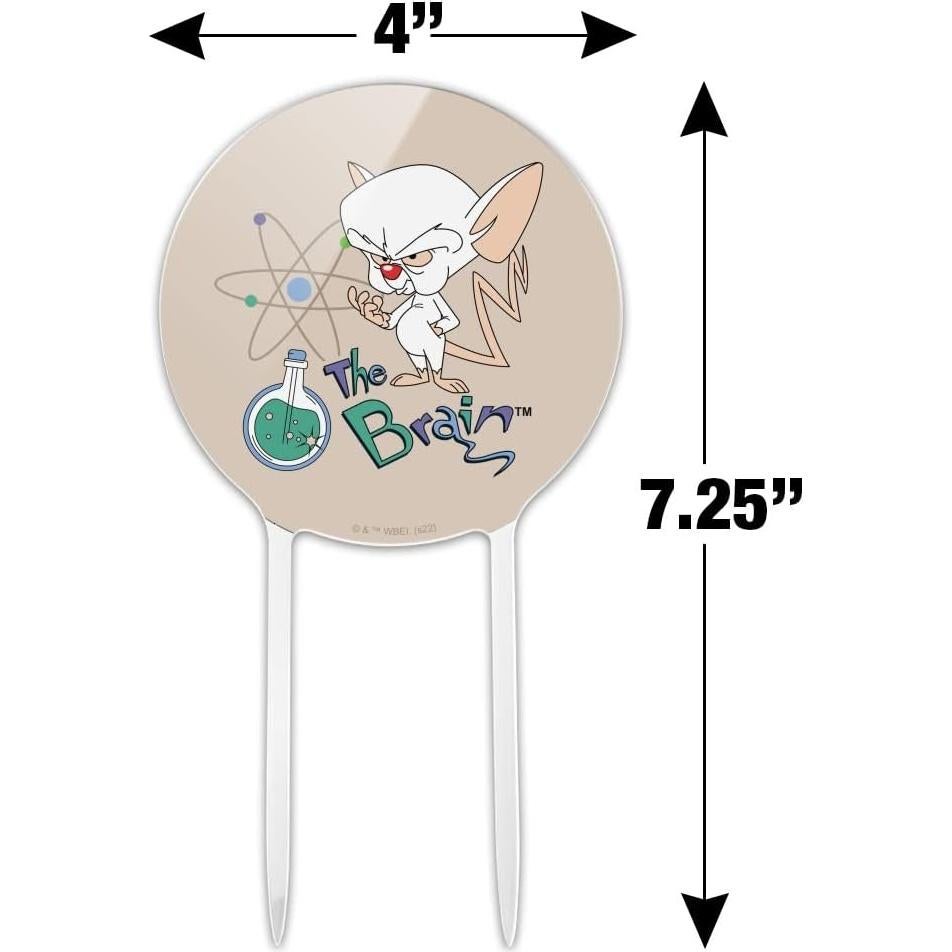 Adorno de Pastel Pinky y el Cerebro - 18.4 cm Acrílico