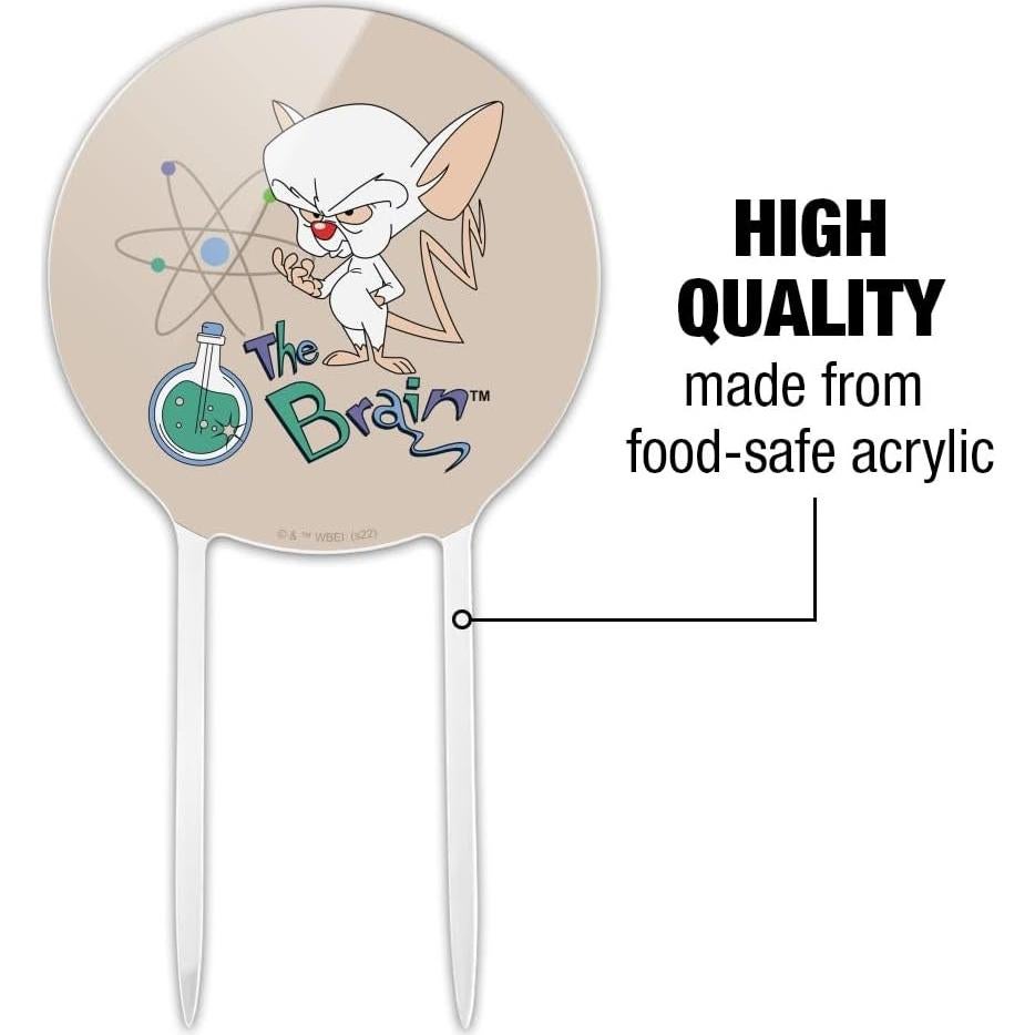 Adorno de Pastel Pinky y el Cerebro - 18.4 cm Acrílico