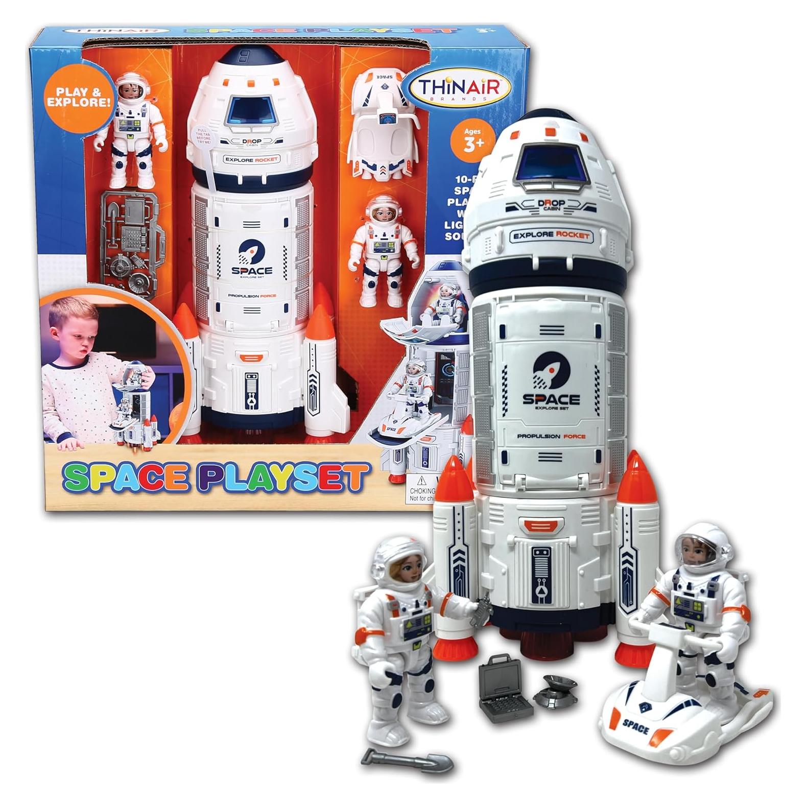 Juguete Espacial Cohete Nature Bound con Astronautas y Sonido