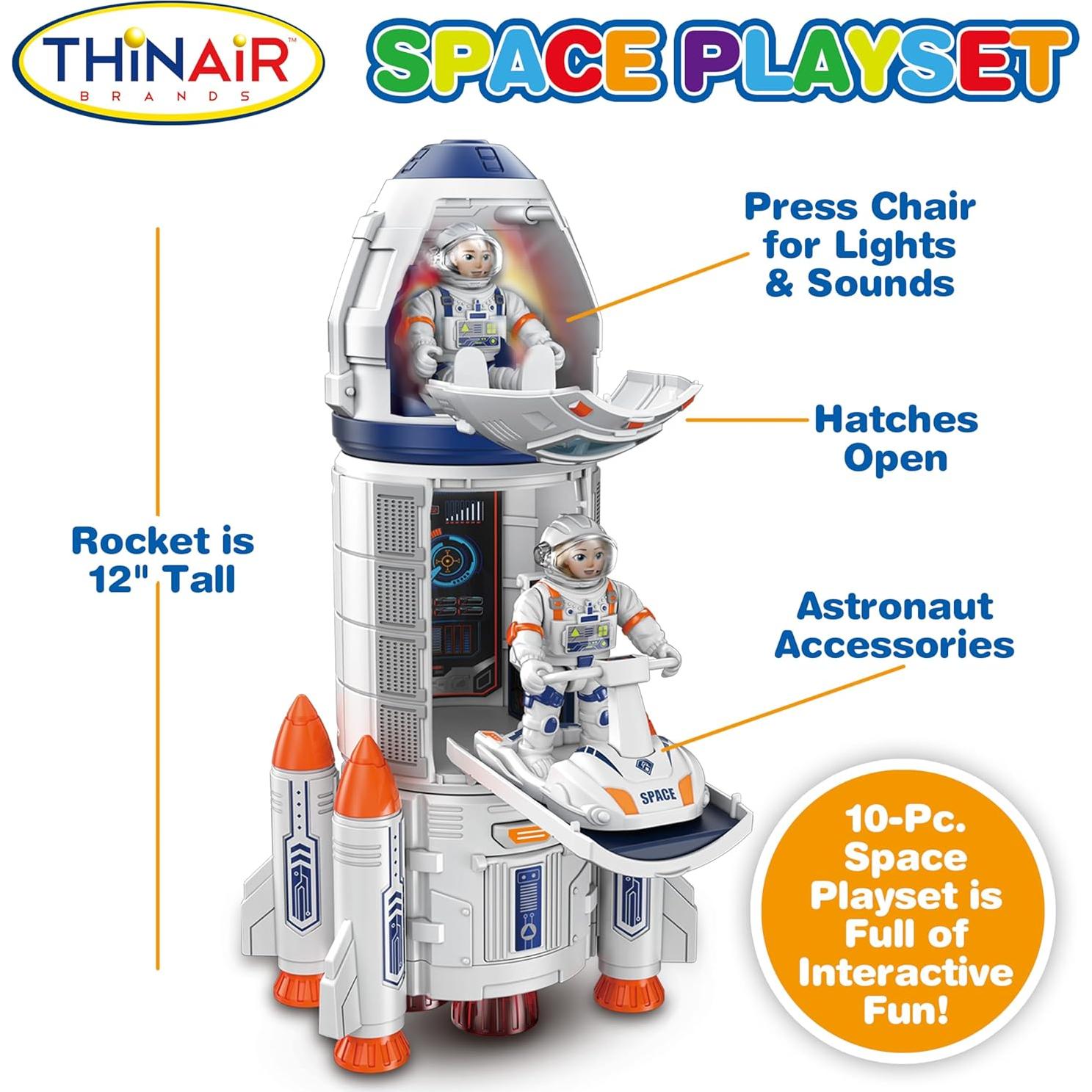 Juguete Espacial Cohete Nature Bound con Astronautas y Sonido