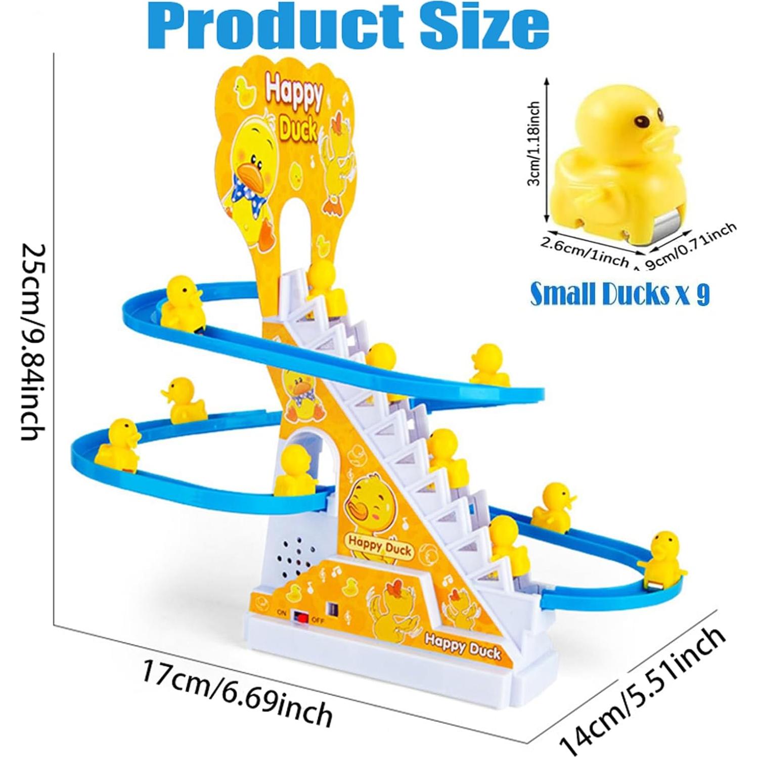 Juguete Eléctrico de Patito que Sube Escaleras BuerKeo