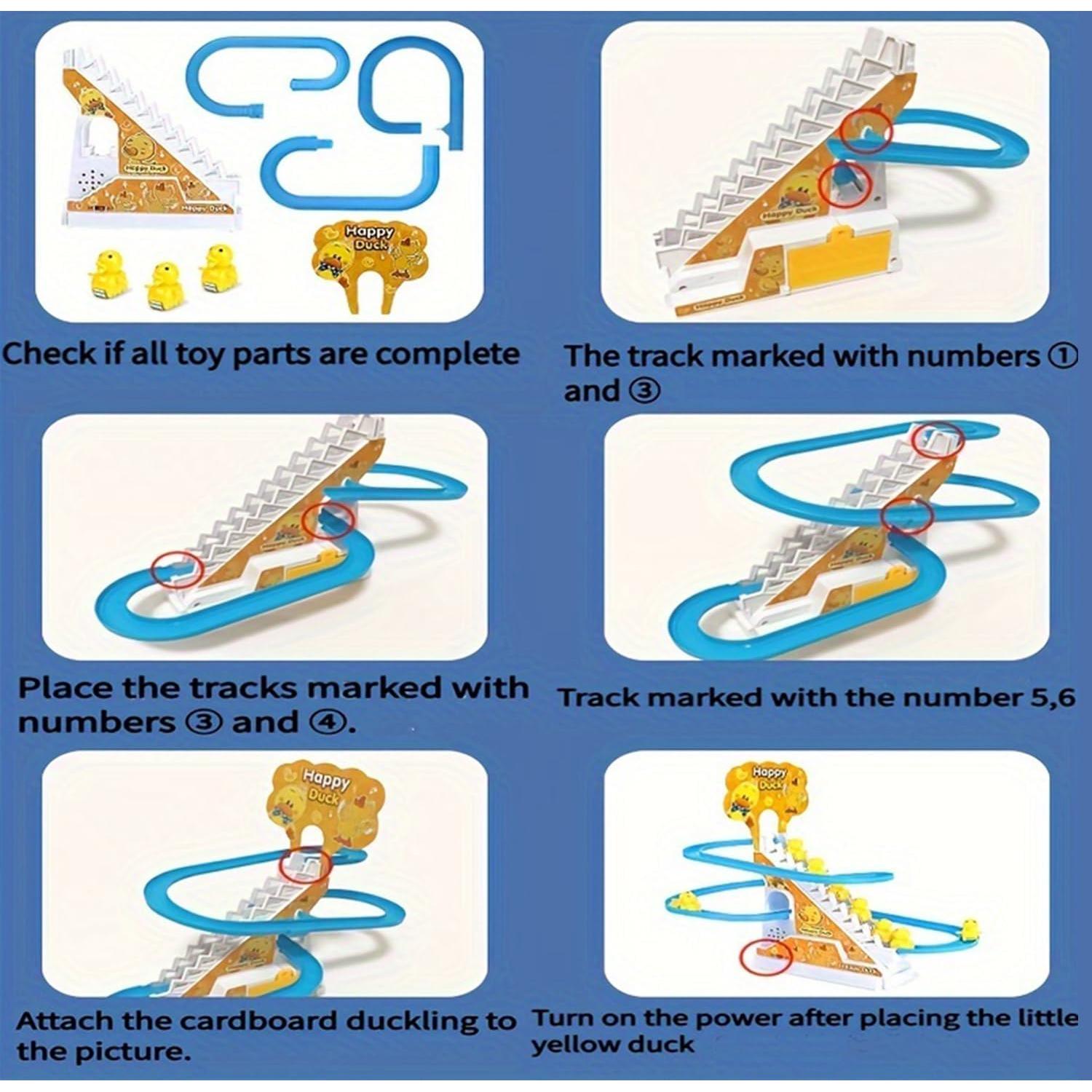 Juguete Eléctrico de Patito que Sube Escaleras BuerKeo