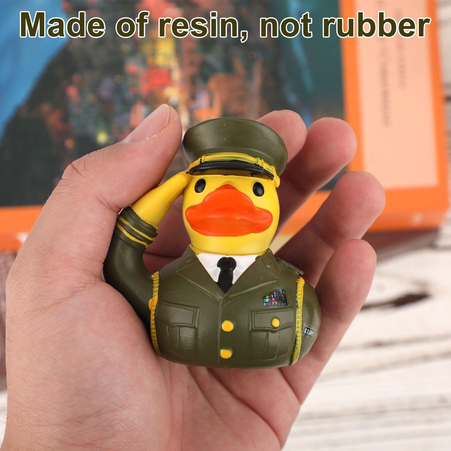 Pato Conmemorativo Veteranos Ejercito Resina 7.1x6.6x6.5cm