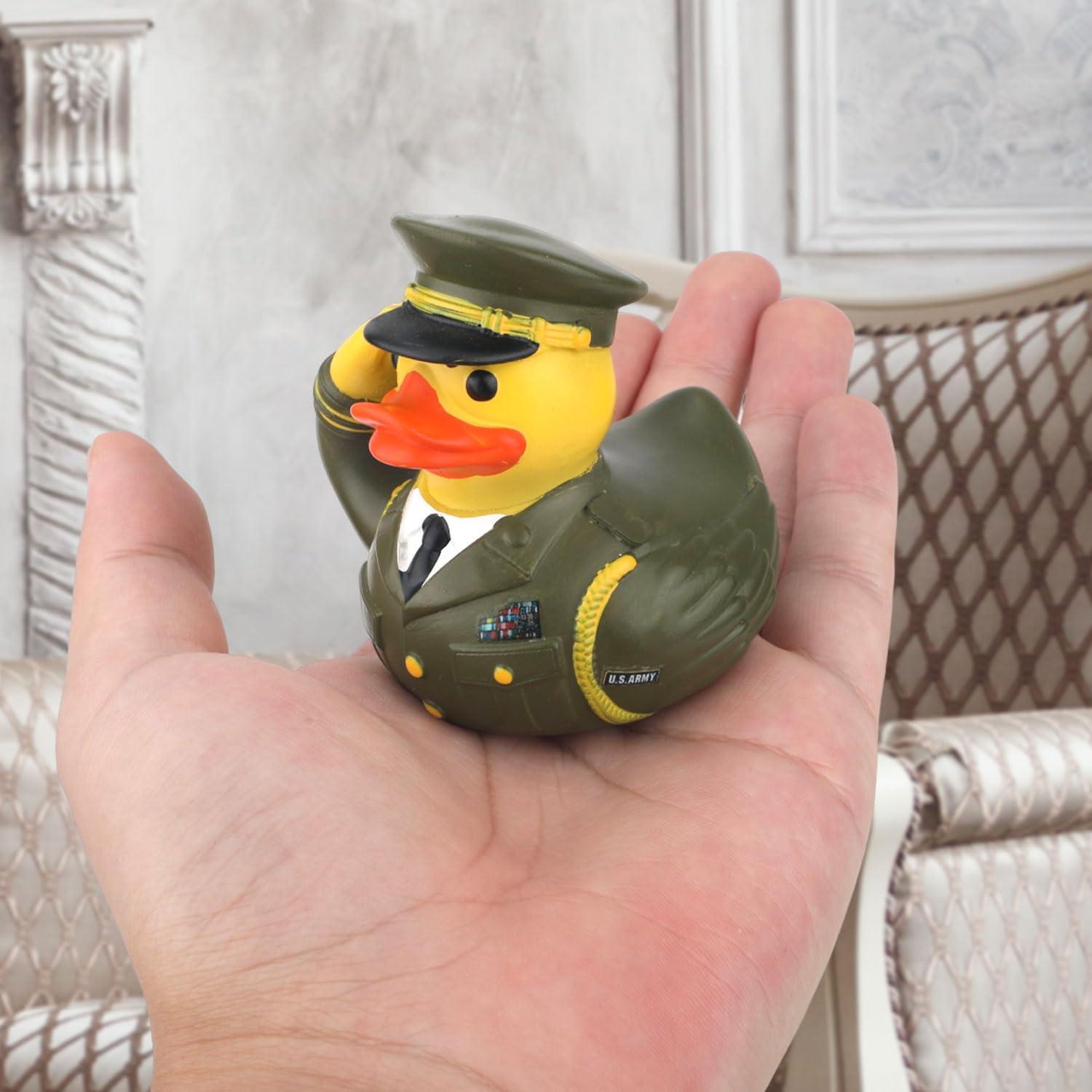 Pato Conmemorativo Veteranos Ejercito Resina 7.1x6.6x6.5cm