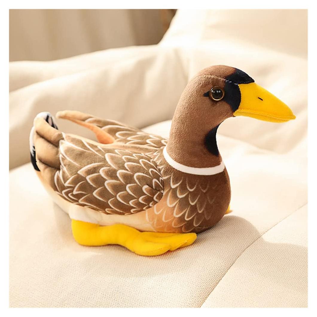 Peluche Realista Pato Mallard JIANEEXSQ 28 cm Marrón